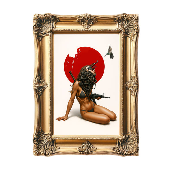Crimson Void Framed Art Print