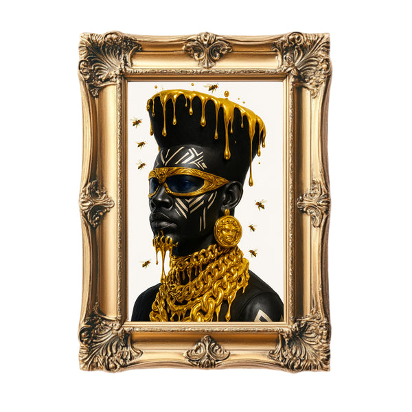 Drip Africana King Framed Art Print
