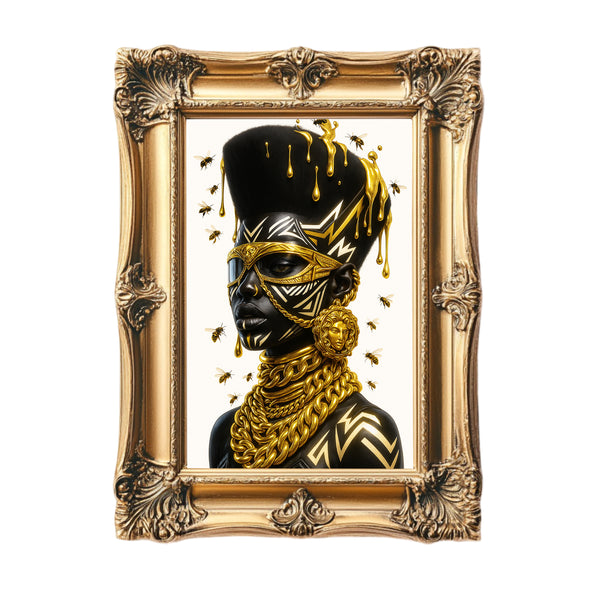 Drip Africana Queen Framed Art Print