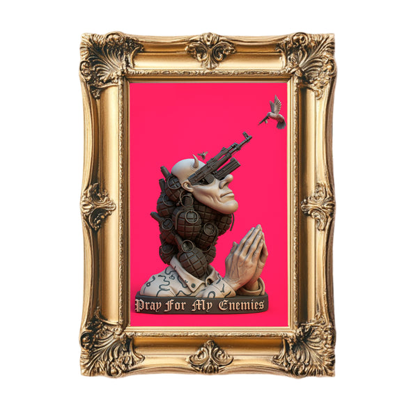 Pray For My Enemies Framed Art Print